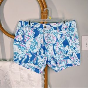 Lilly Pulitzer The Callahan Short in Bay Blue Into The Deep sz 10